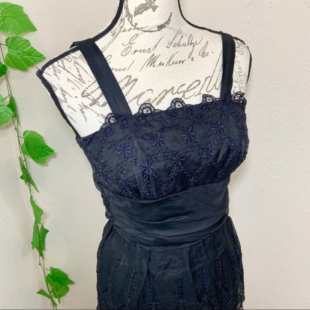 Vintage Sa’Bett 1950’s Eyelet Lace Black Dress 🍀 - Picture 6 of 8